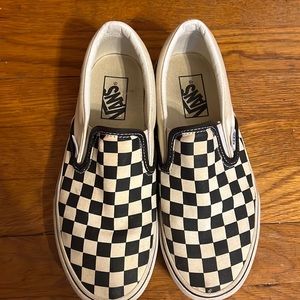 Platform checkered vans